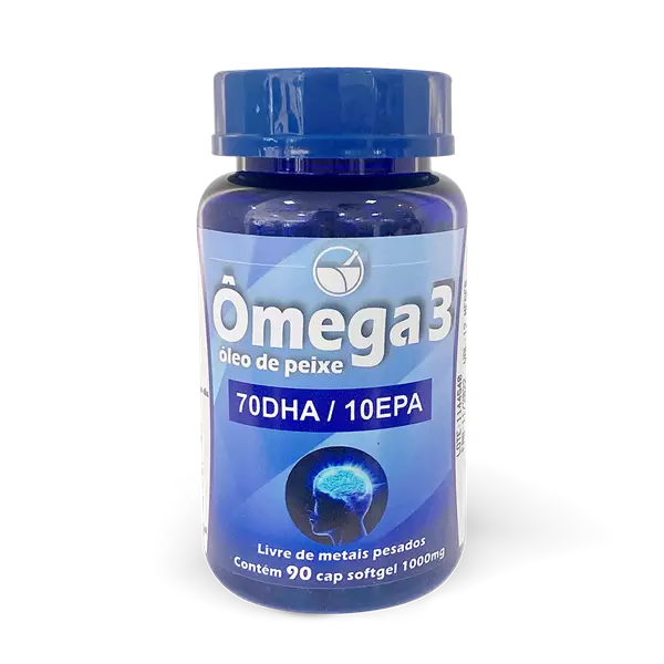 Ômega 3 Óleo de Peixe 70 DHA / 10 EPA 90 Cápsulas
