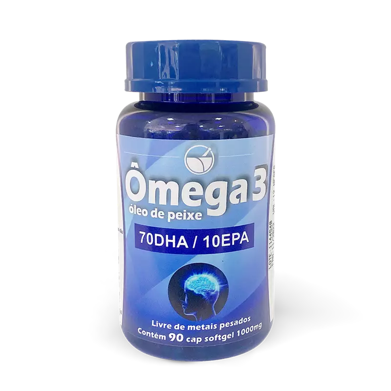 Ômega 3 Óleo de Peixe 70 DHA / 10 EPA 90 Cápsulas